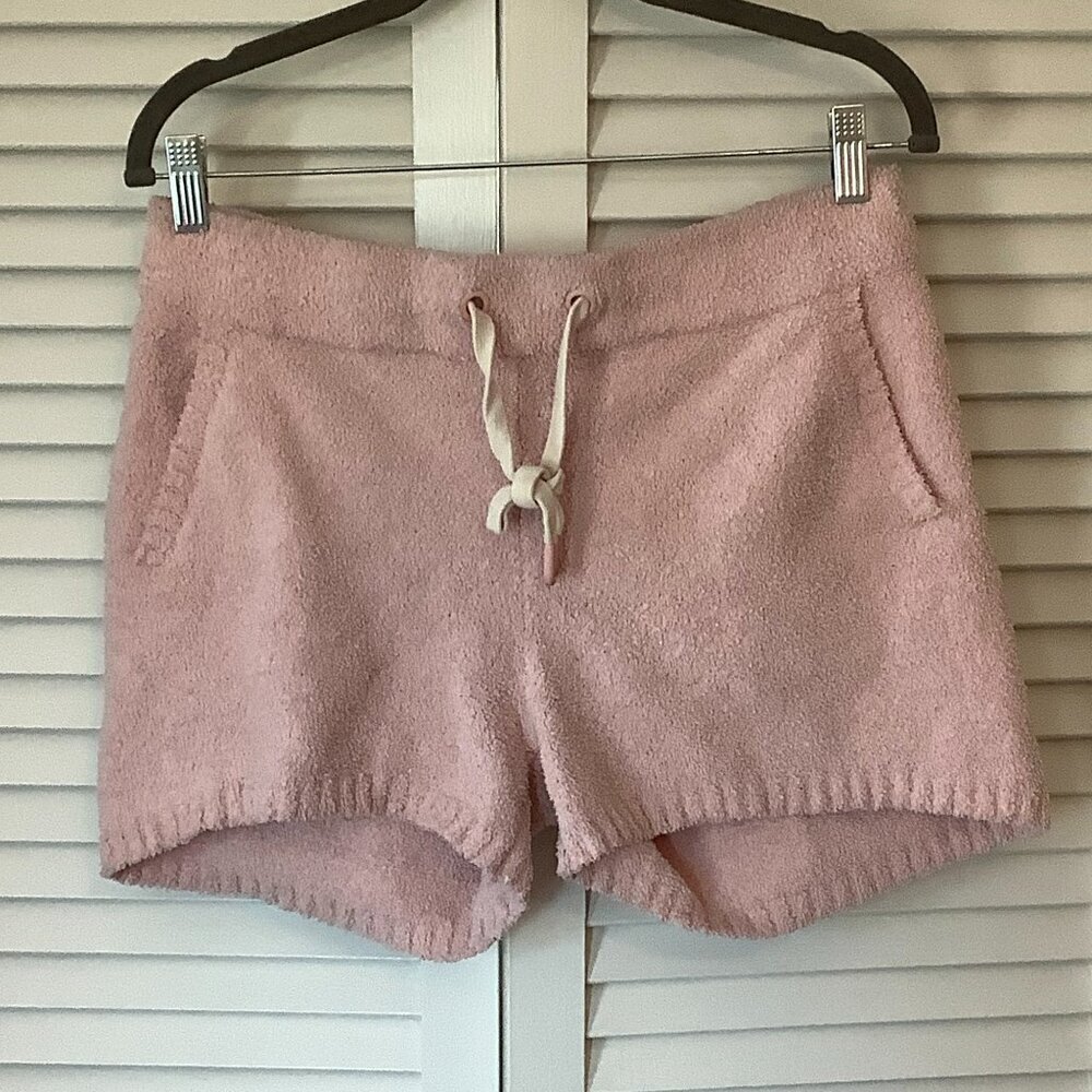 UGG women's Noreen shorts medium pink fuzzy fleece drawstring plush